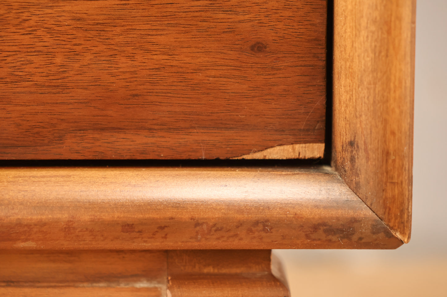 Mid Century Walnut 2-Drawer Nightstand