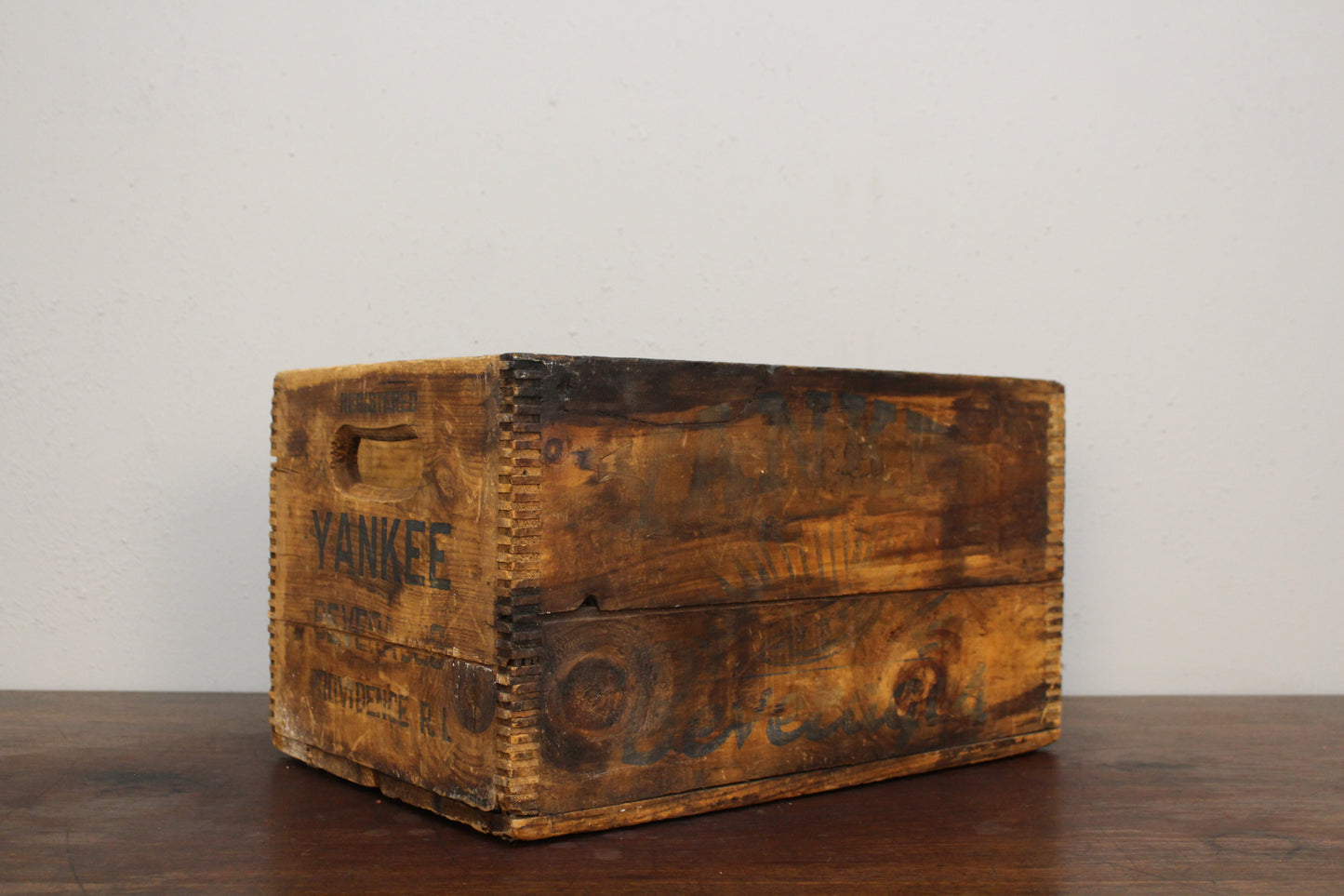 Rustic Wooden Yankee Beverages Crate