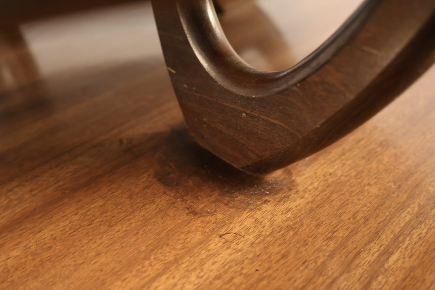 Mid Century Walnut & Laminate 2-Tier Side Table