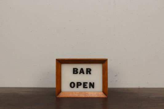 Mini "Bar Open" Illuminated Sign