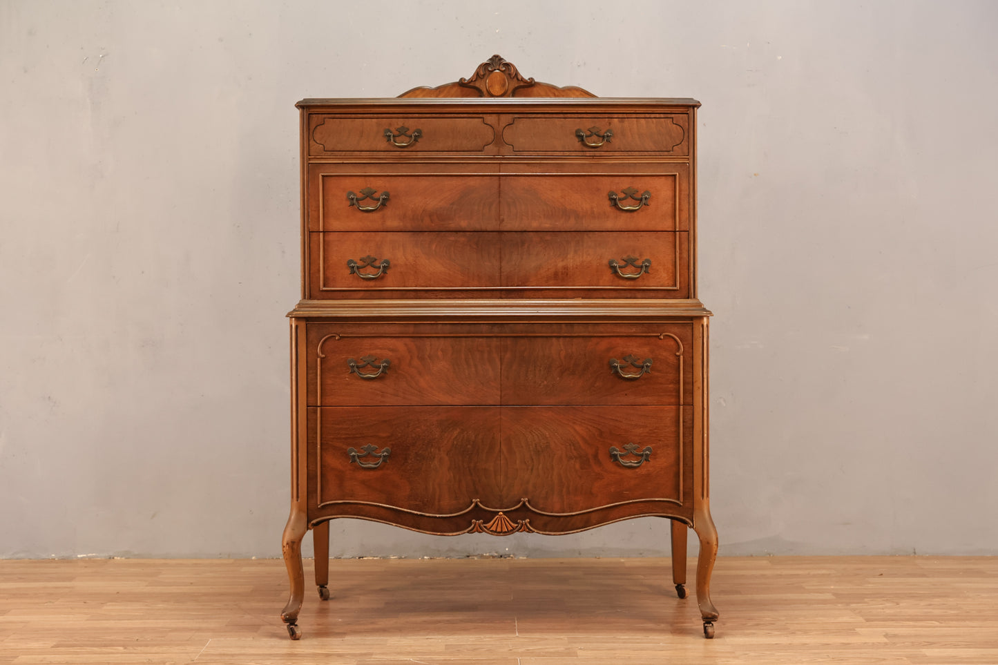 Provinicial 5-Drawer Highboy Dresser