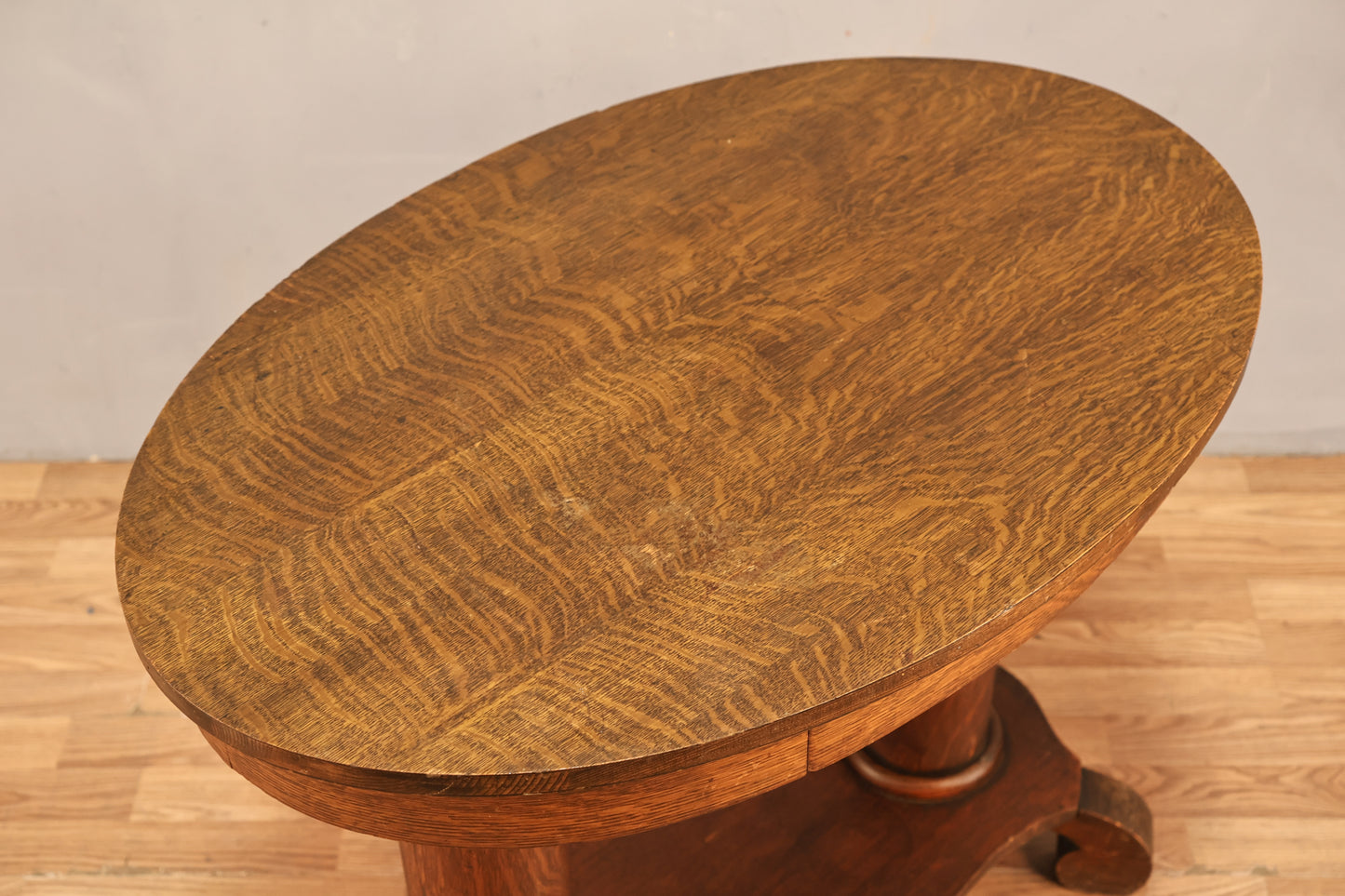 Antique Tiger Oak 1-Drawer Console Table - ONLINE ONLY