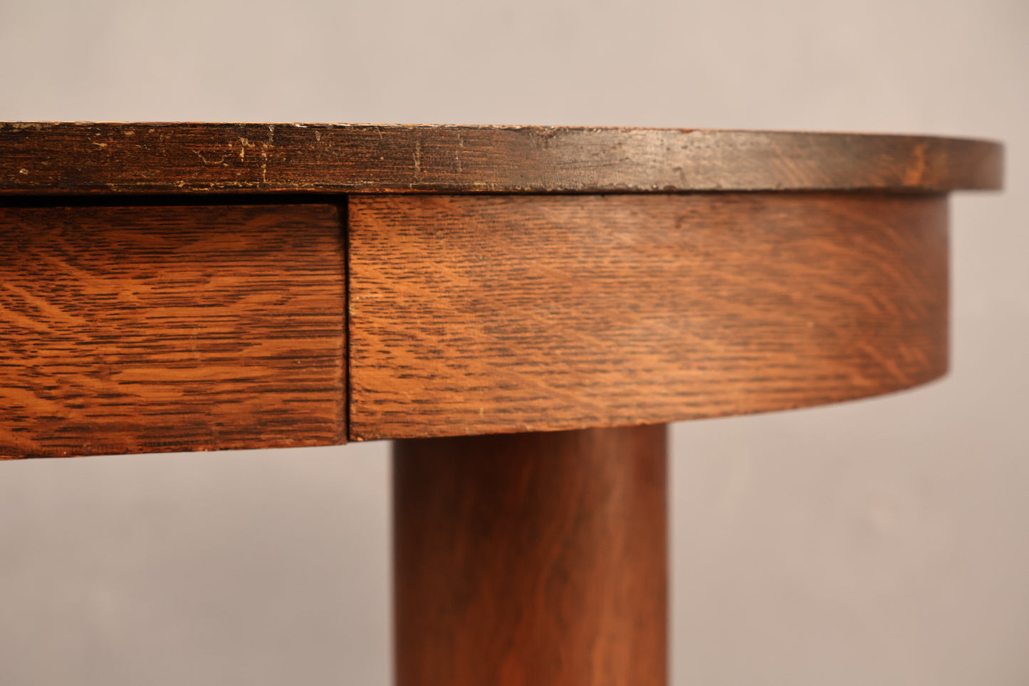 Antique Tiger Oak 1-Drawer Console Table - ONLINE ONLY