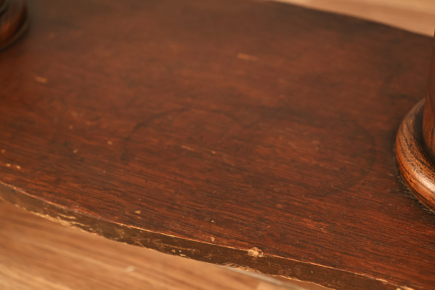 Antique Tiger Oak 1-Drawer Console Table - ONLINE ONLY