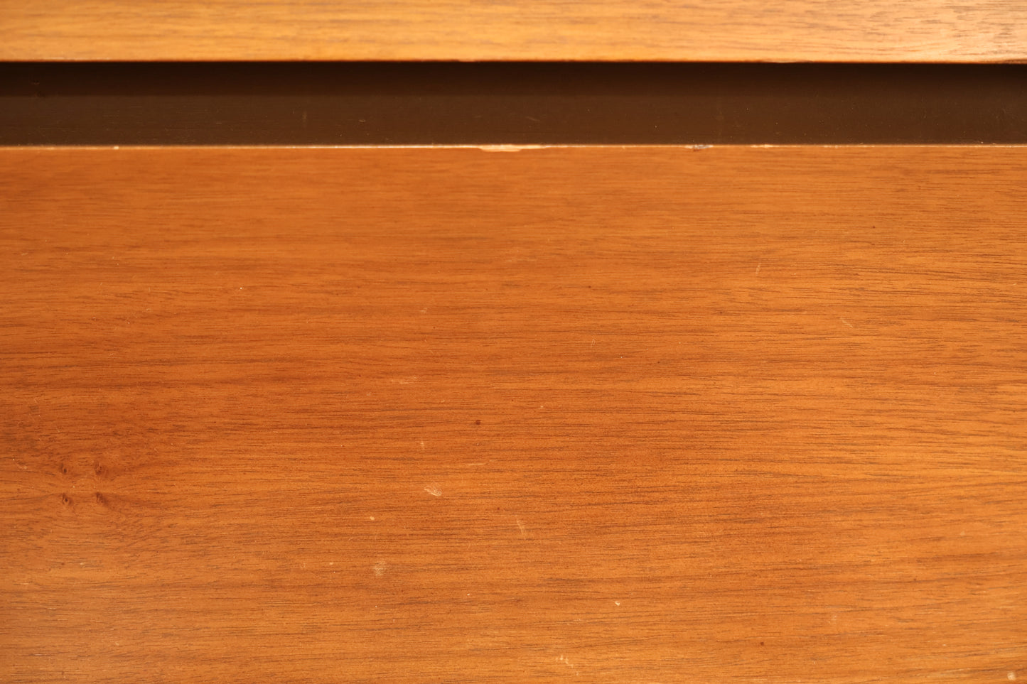 Mid Century Concave Walnut 2-Drawer Nightstand
