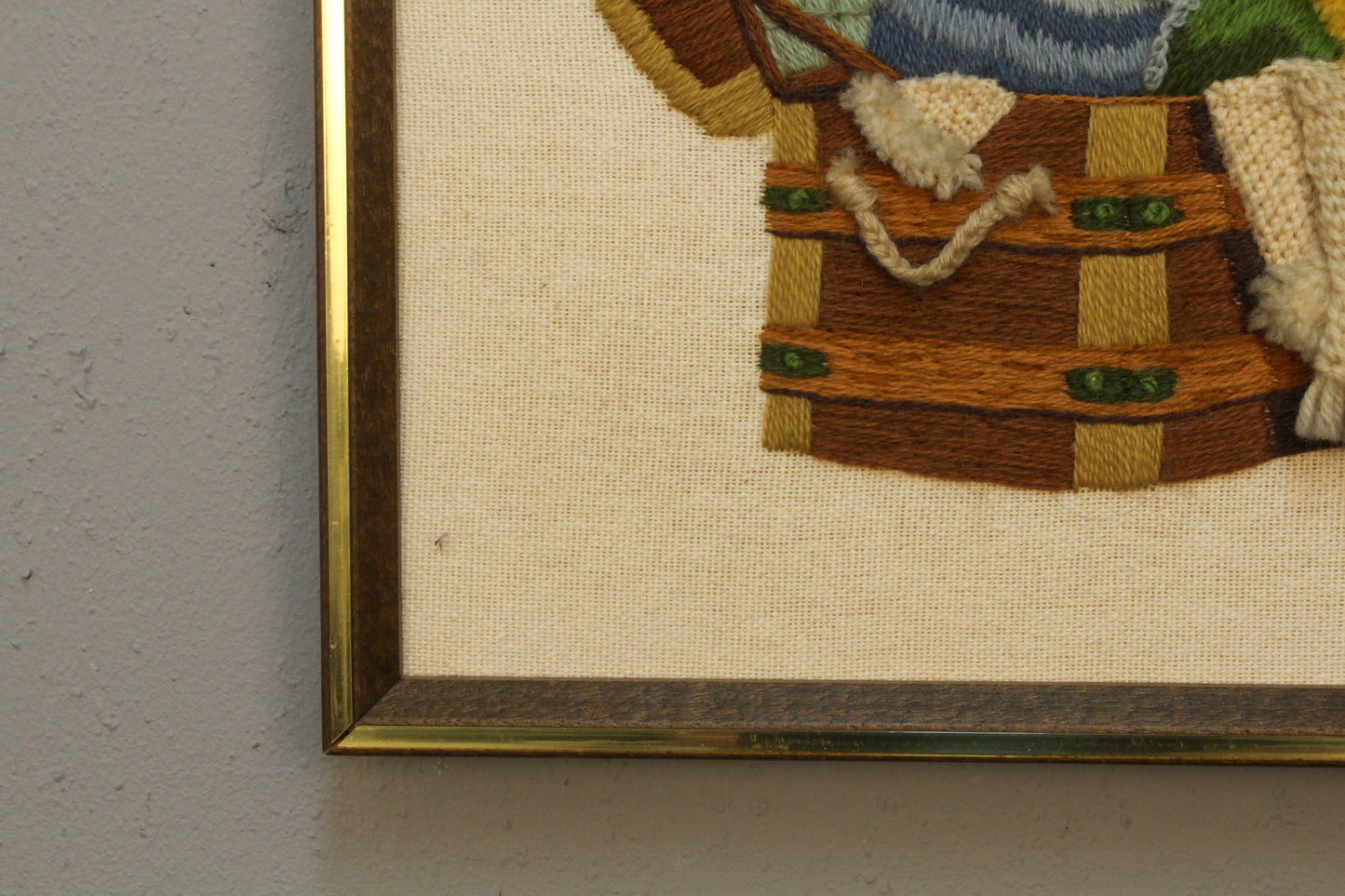 "Treasures From The Past" 1970s Embroidered Art