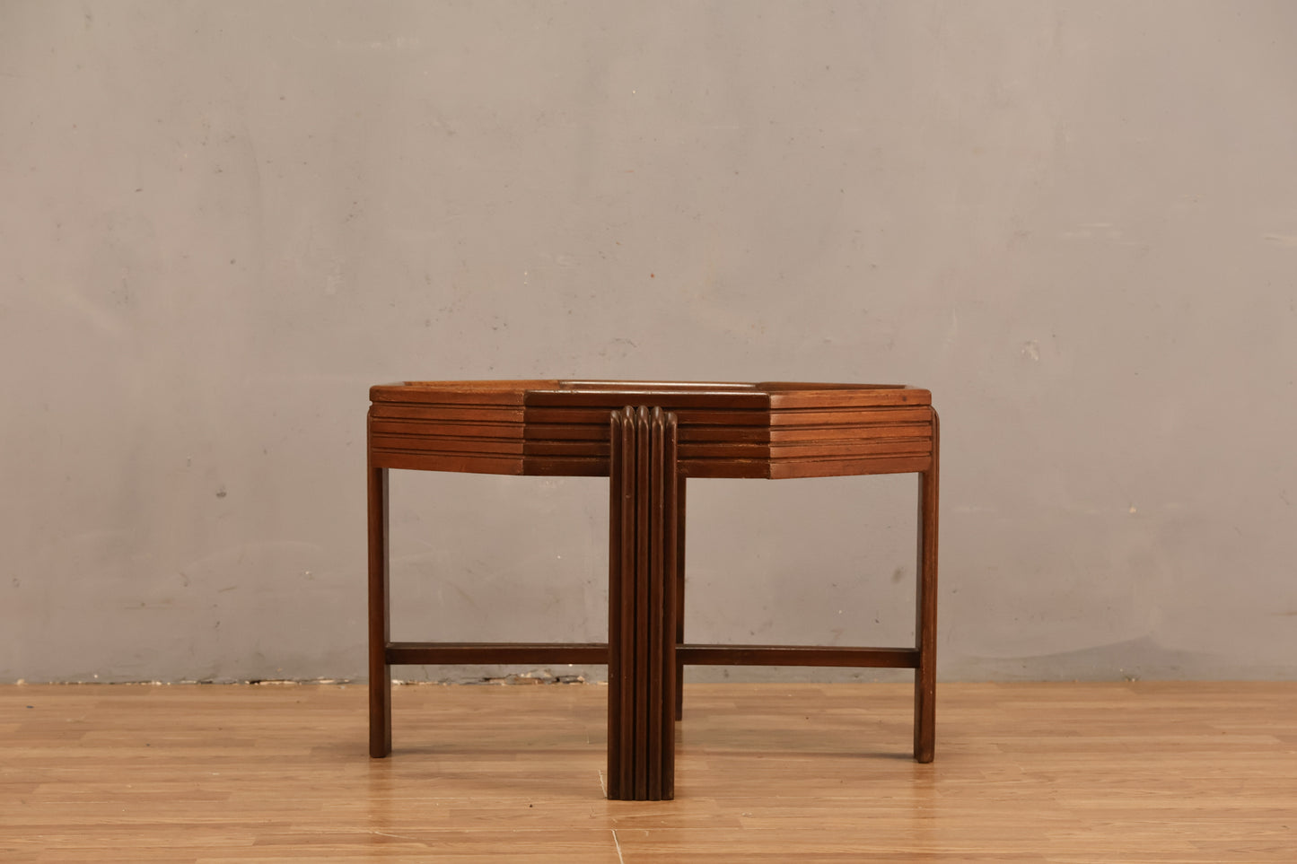 Deco Octagonal Glass-Top Coffee Table