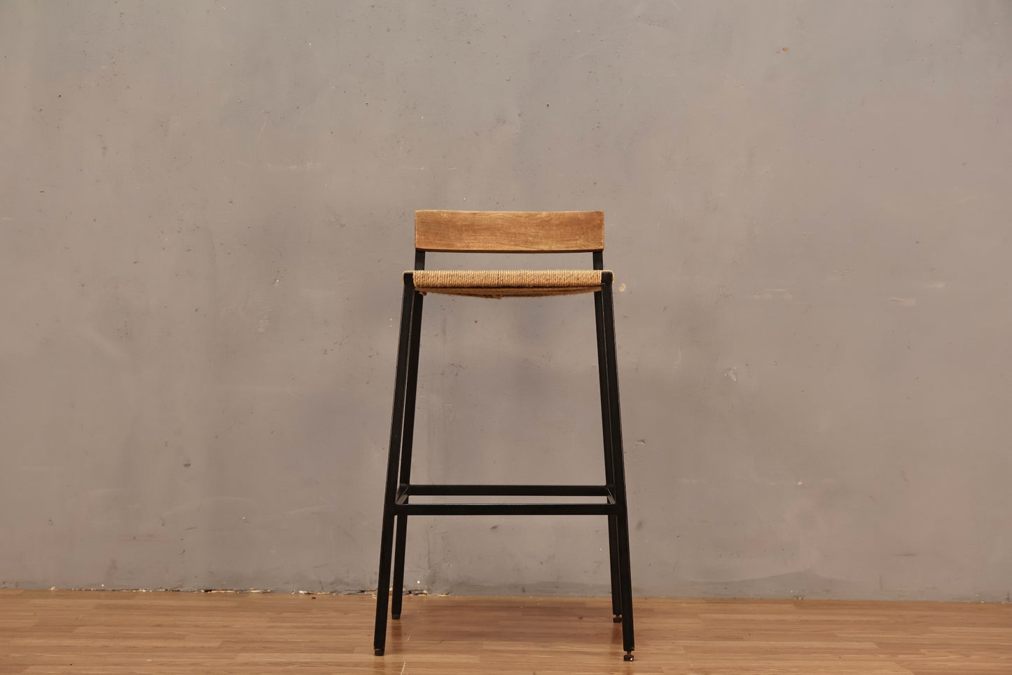 Contemporary Rope-Seat Bar Stool - ONLINE ONLY