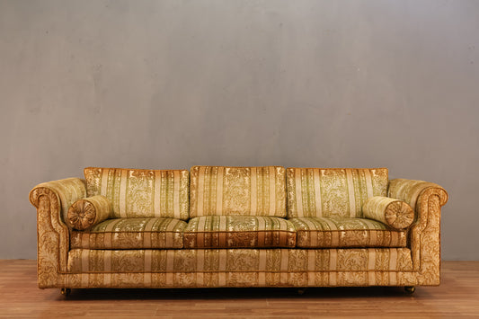 Green-Gold Velveteen Sofa - ONLINE ONLY