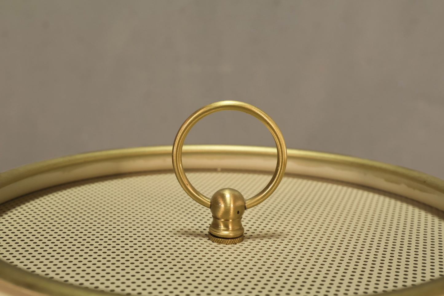 Cream & Gold Tole Floor Lamp