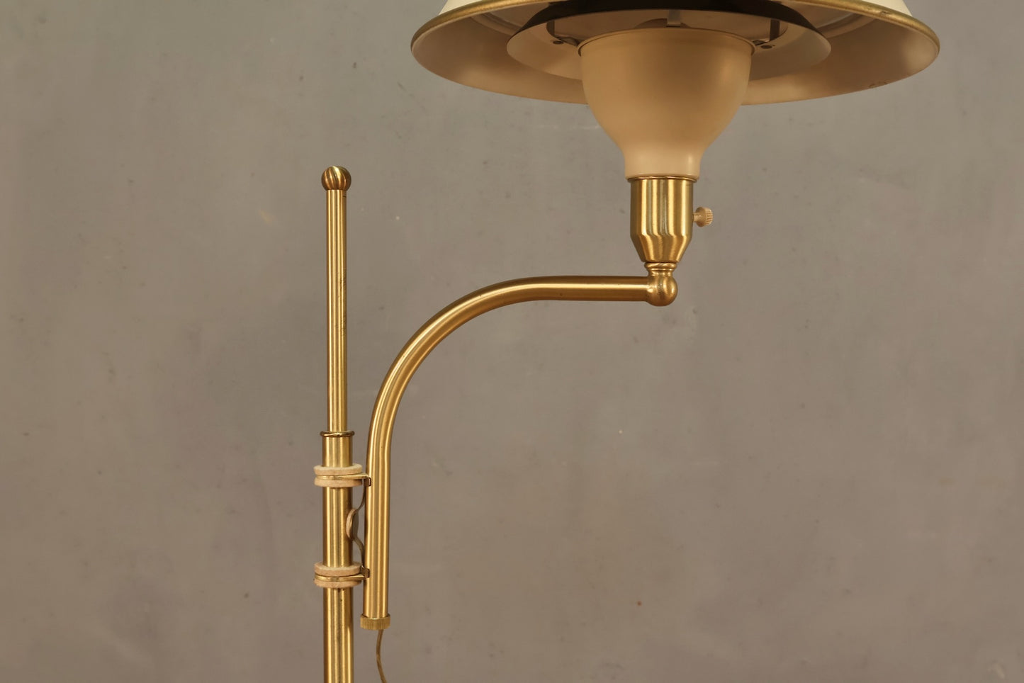 Cream & Gold Tole Floor Lamp