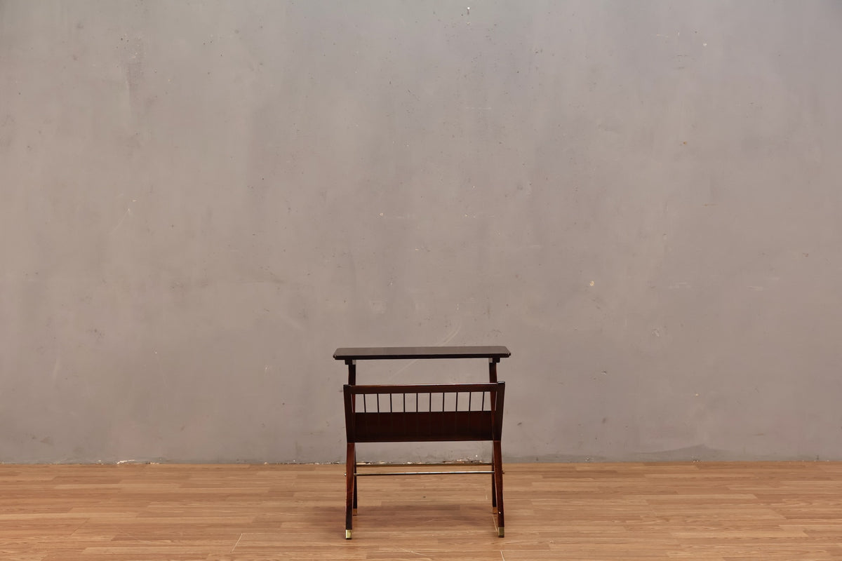 Dark Mahogany Hourglass Side Table