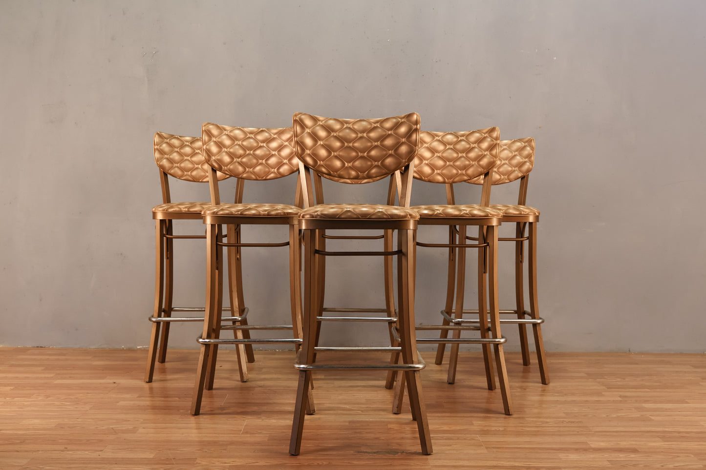 Atomic Copper Vinyl Bar Stool - ONLINE ONLY
