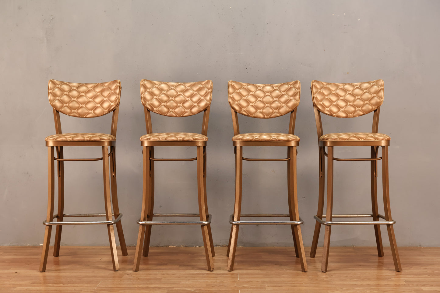 Atomic Copper Vinyl Bar Stool - ONLINE ONLY