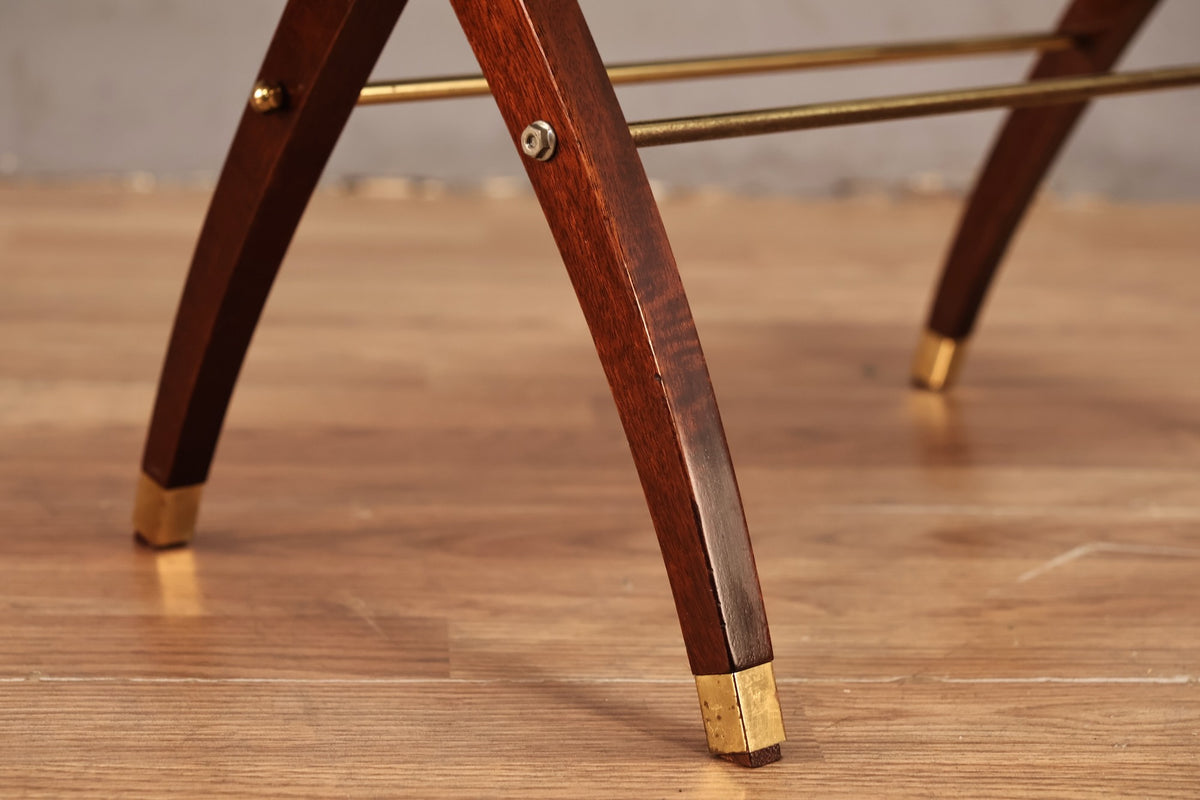 Dark Mahogany Hourglass Side Table
