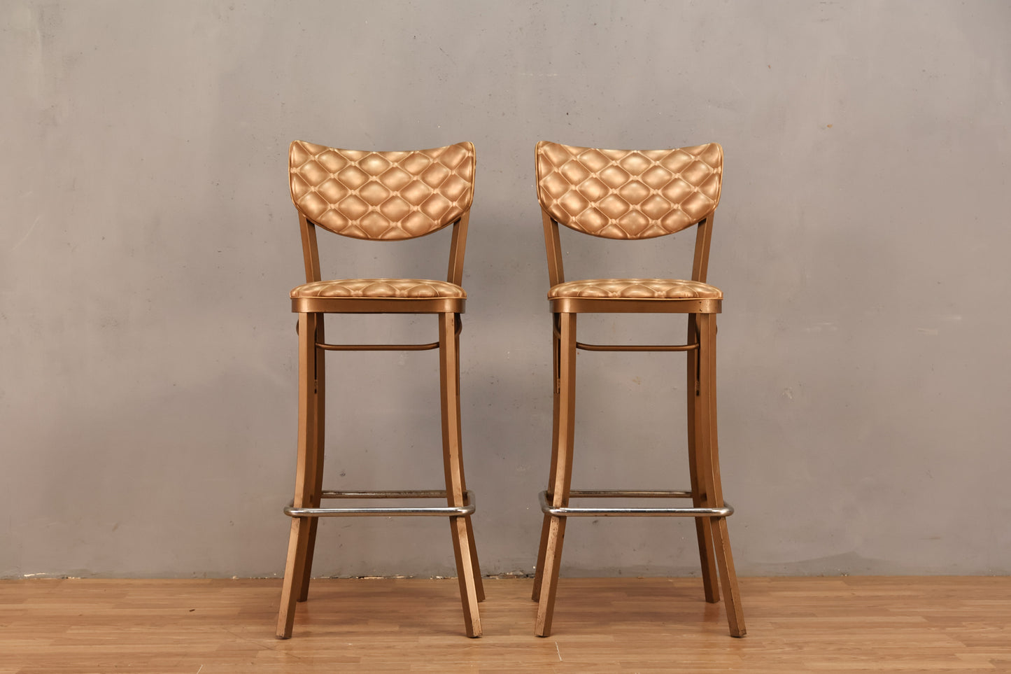 Atomic Copper Vinyl Bar Stool - ONLINE ONLY