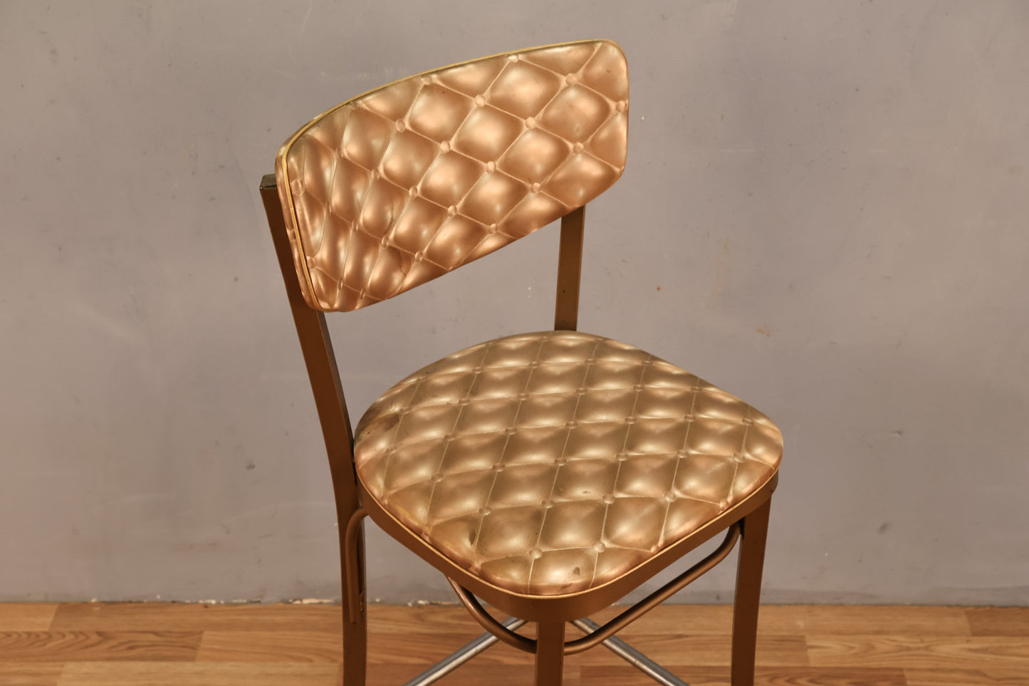Atomic Copper Vinyl Bar Stool - ONLINE ONLY