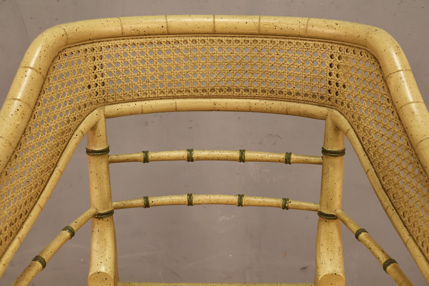 Hollywood Regency Vanilla Cane Armchair - ONLINE ONLY