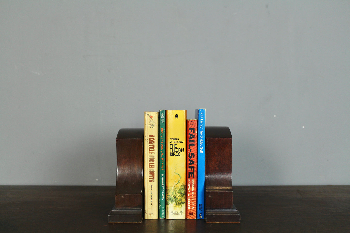 Pair of Walnut Shield Bookends