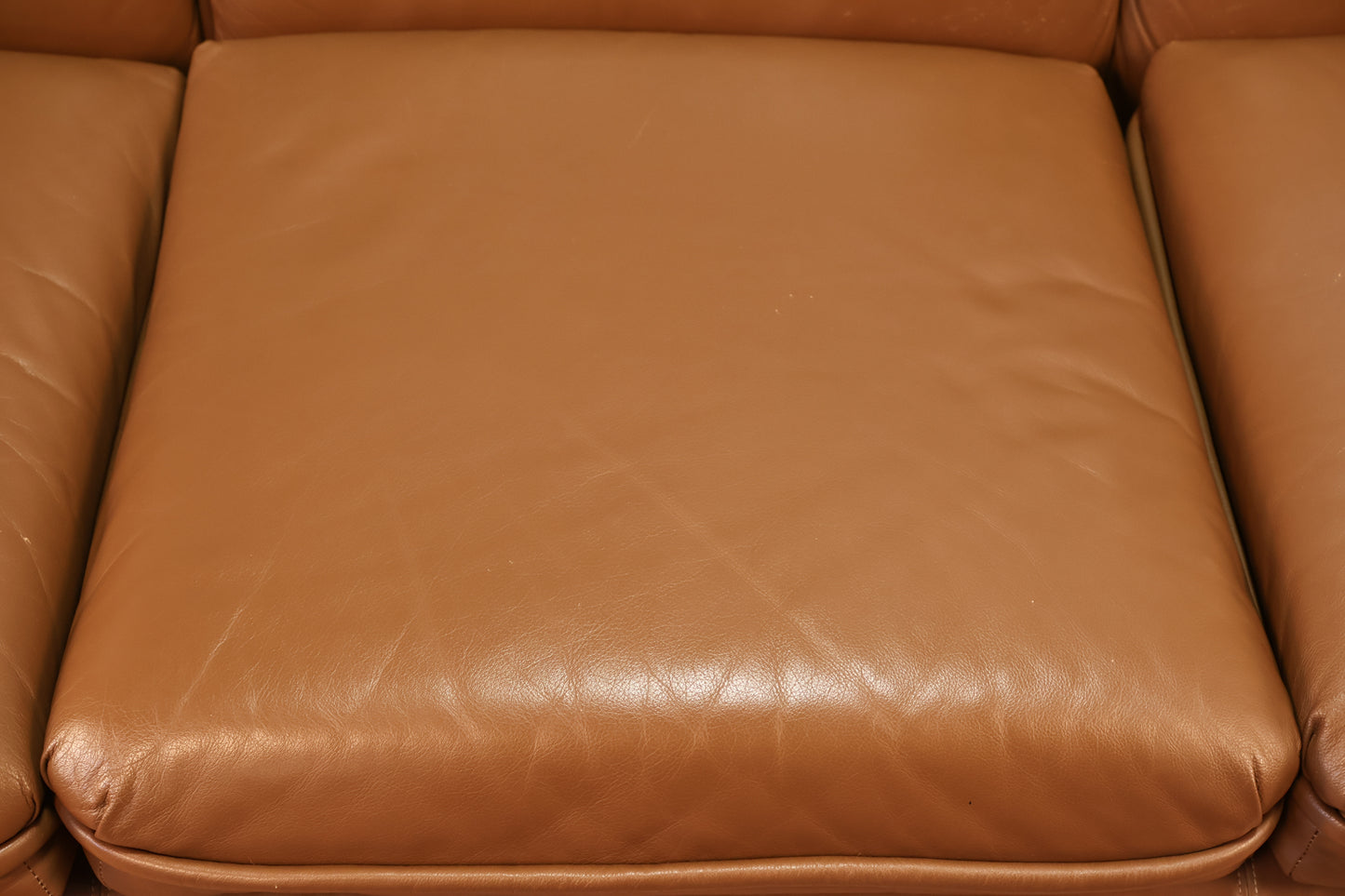Mocha Leather Sofa - ONLINE ONLY