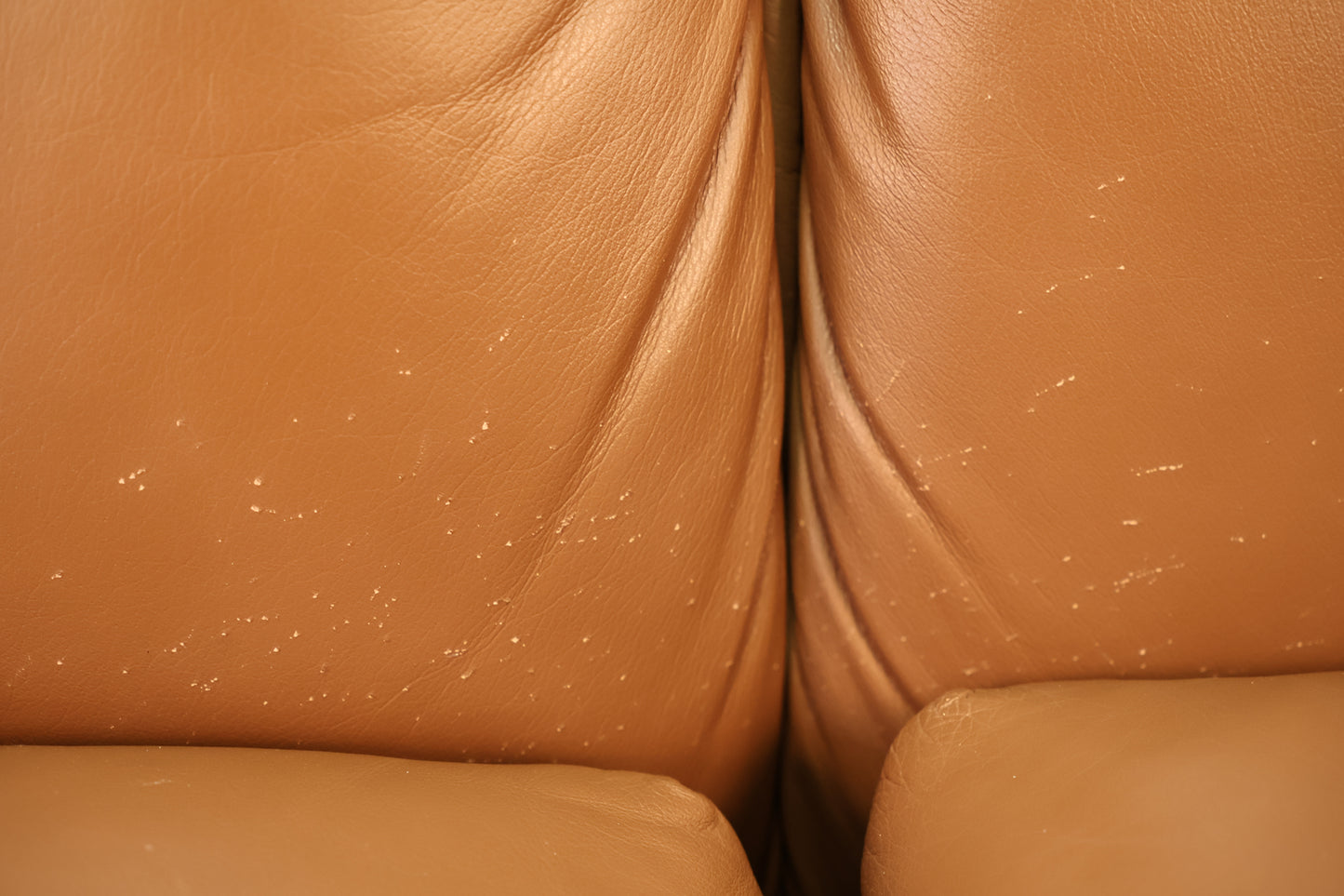 Mocha Leather Sofa - ONLINE ONLY