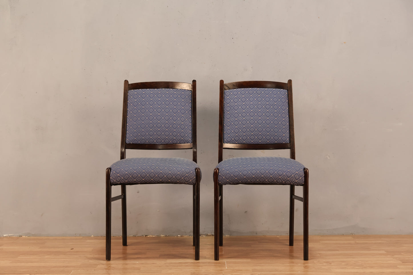 Rosewood & Blue Side Chair
