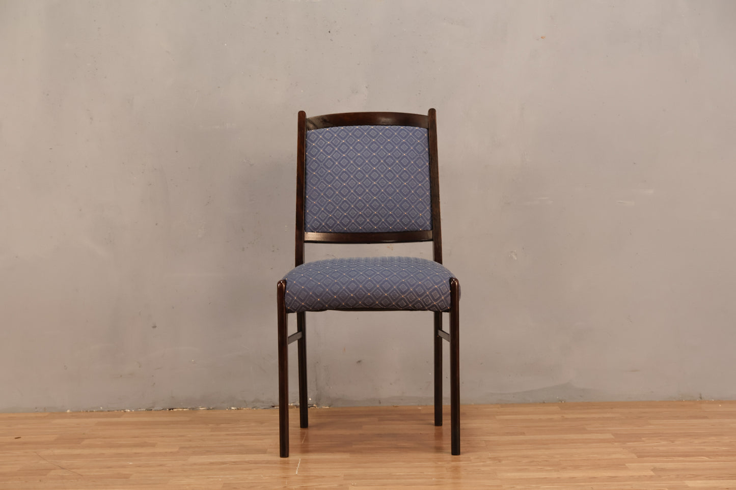 Rosewood & Blue Side Chair