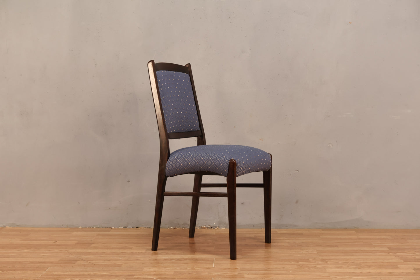 Rosewood & Blue Side Chair