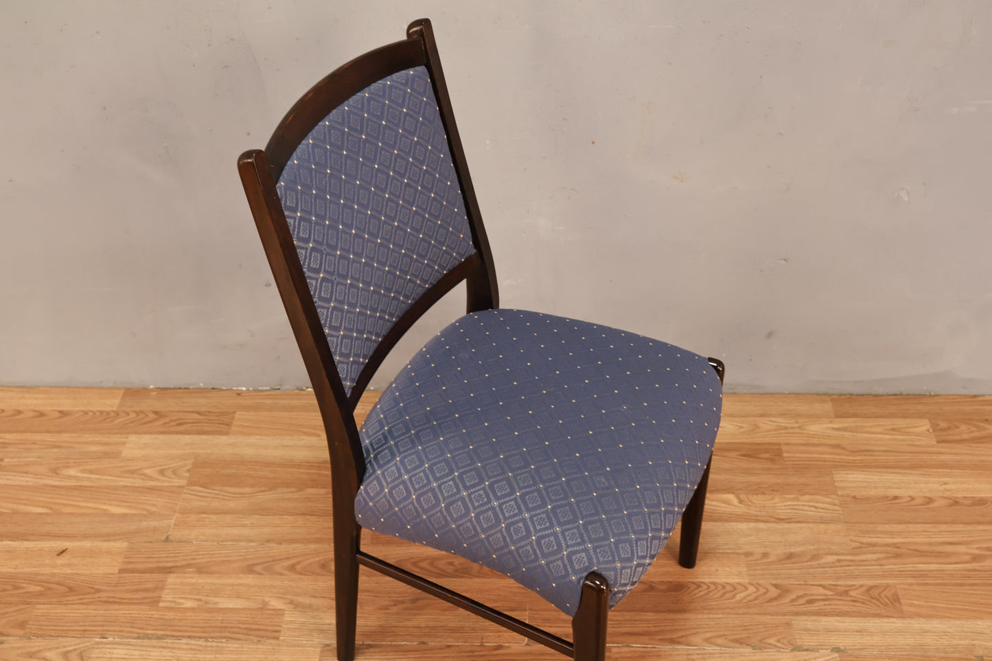 Rosewood & Blue Side Chair