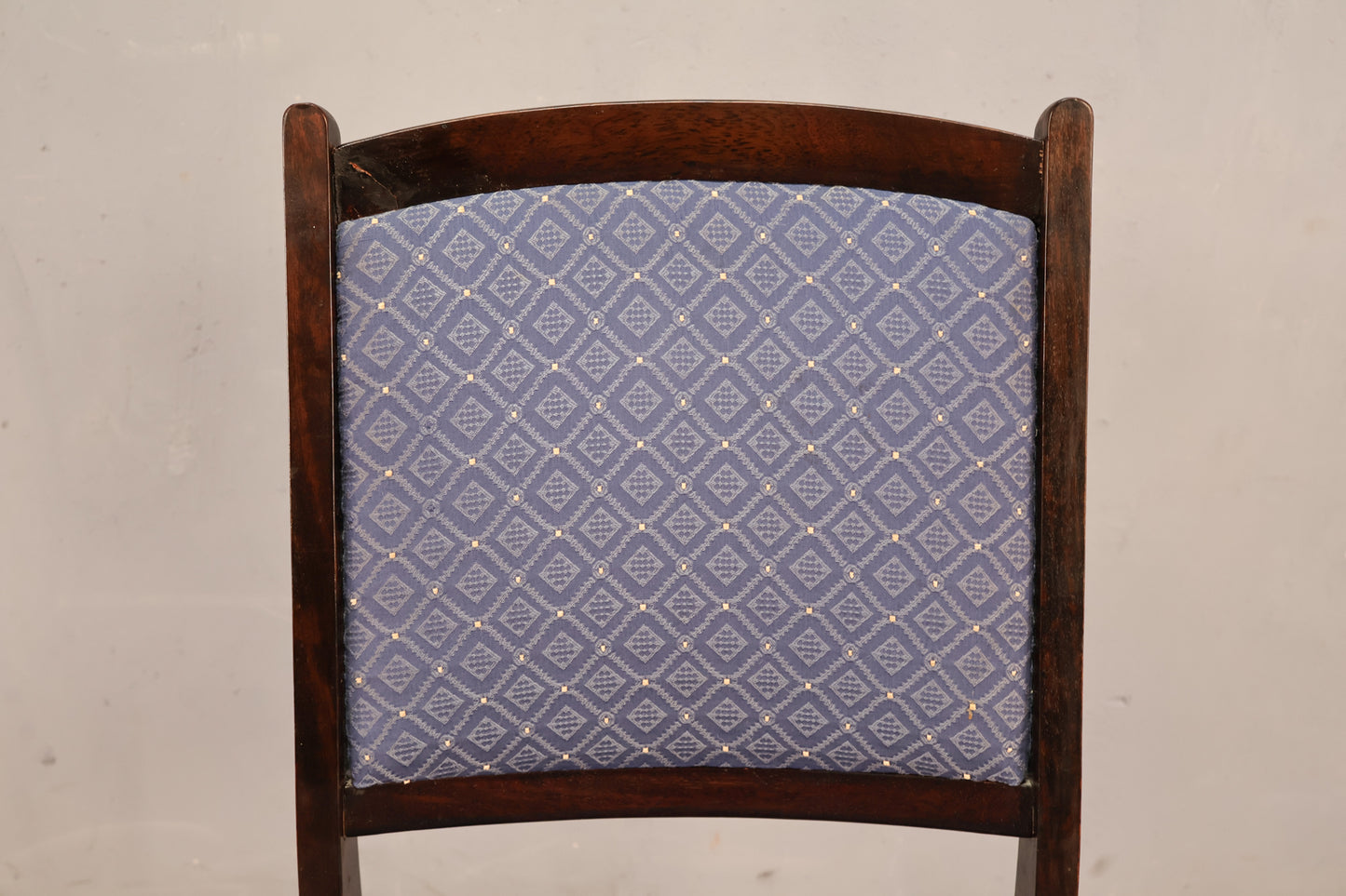 Rosewood & Blue Side Chair