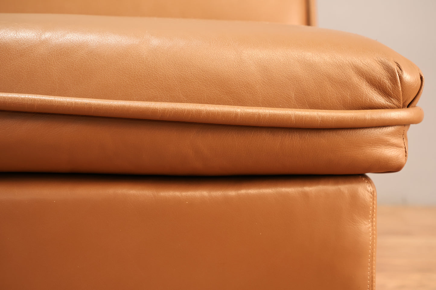 Mocha Leather Loveseat - ONLINE ONLY