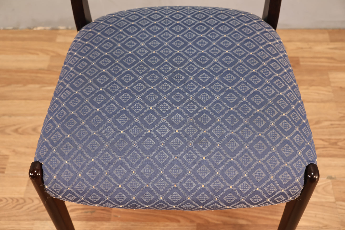 Rosewood & Blue Side Chair