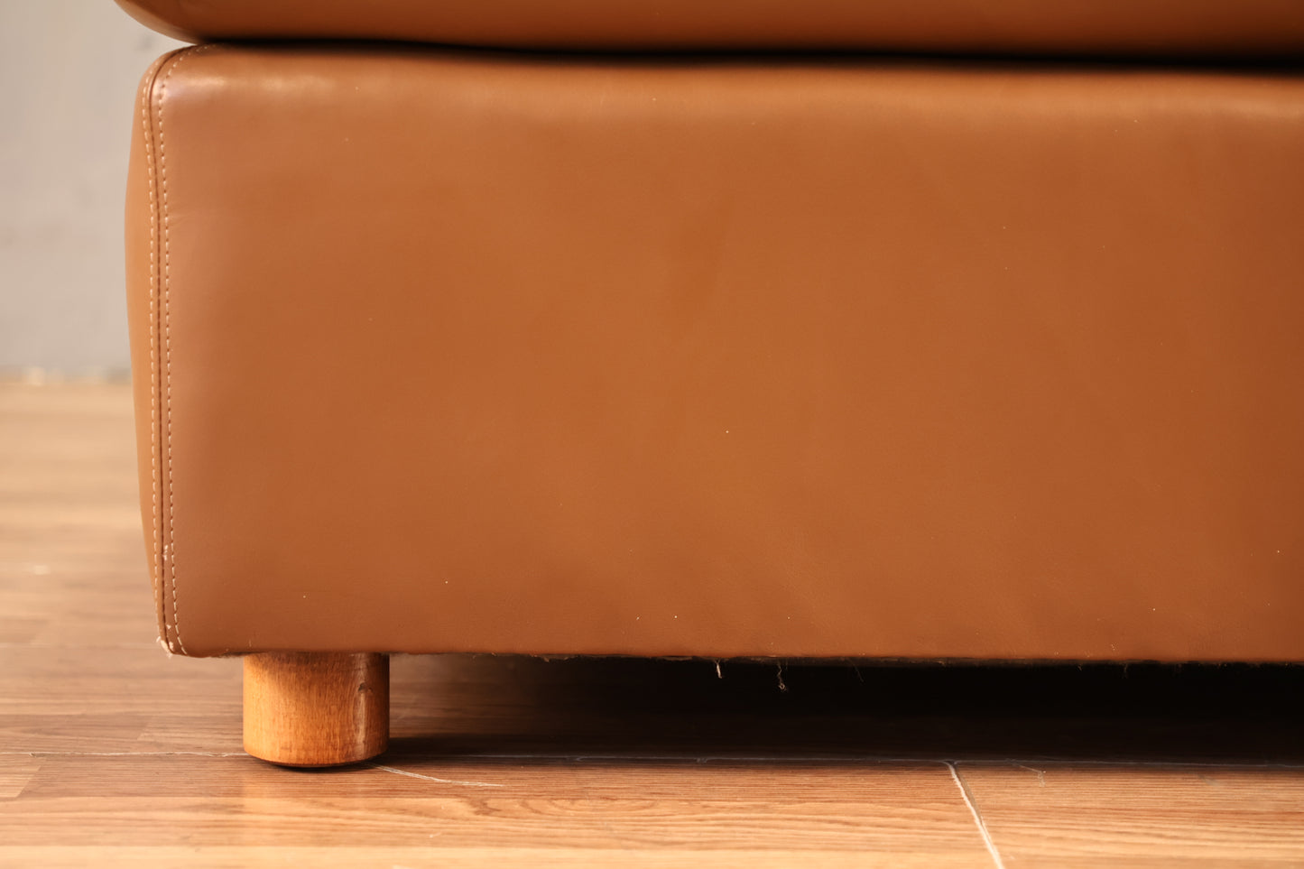 Mocha Leather Loveseat - ONLINE ONLY