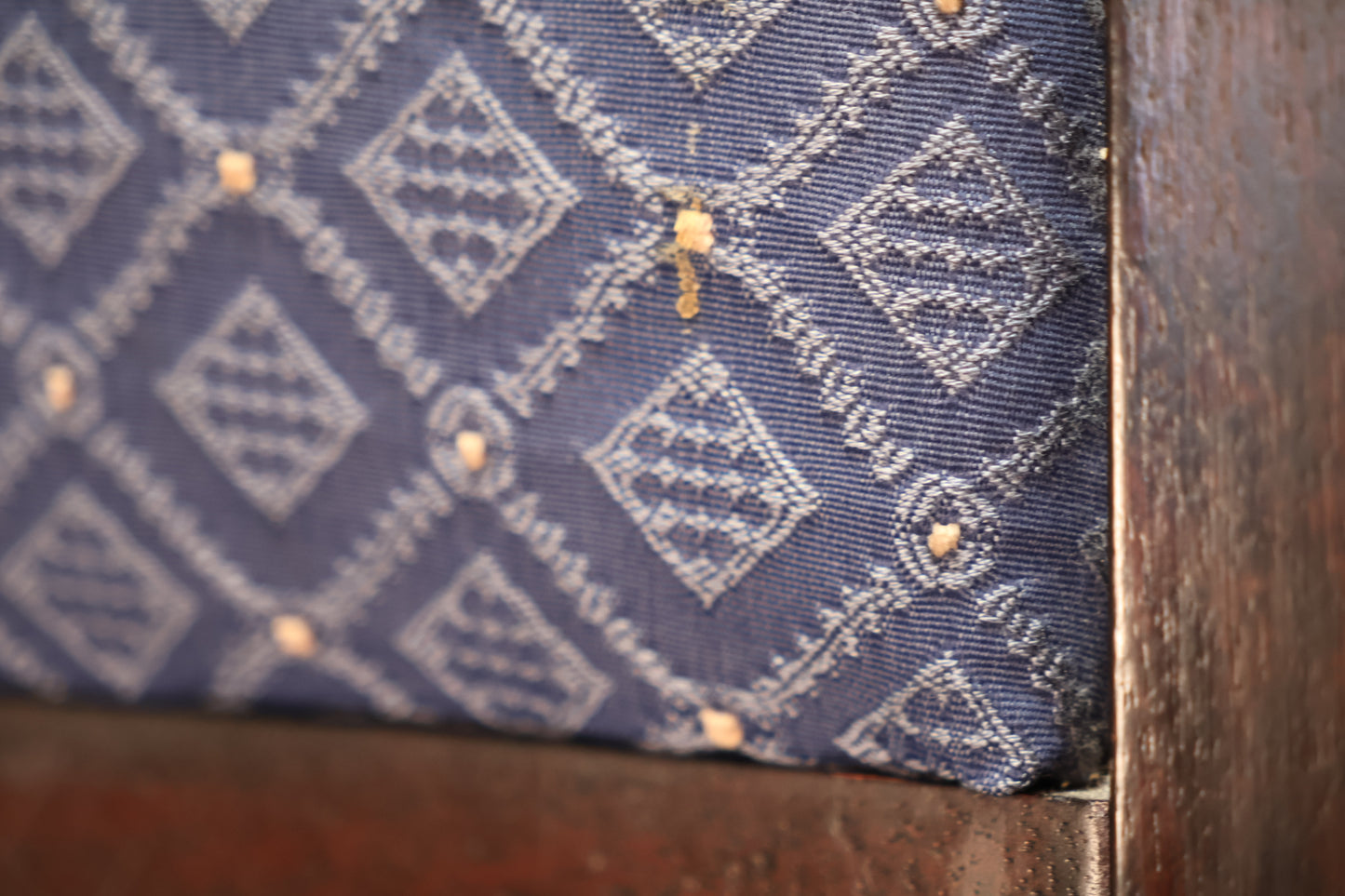 Rosewood & Blue Side Chair