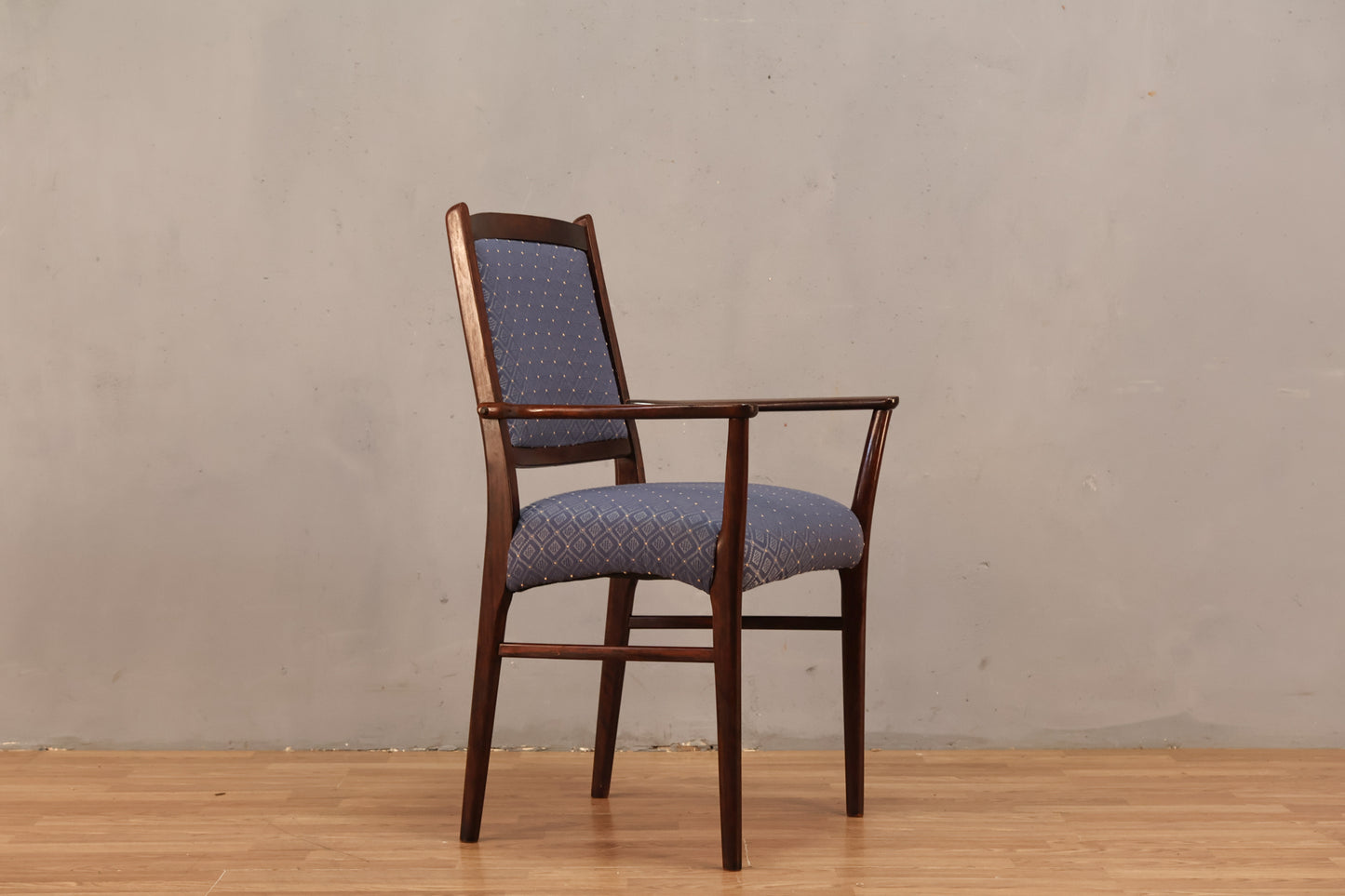 Rosewood & Blue Armchair - ONLINE ONLY