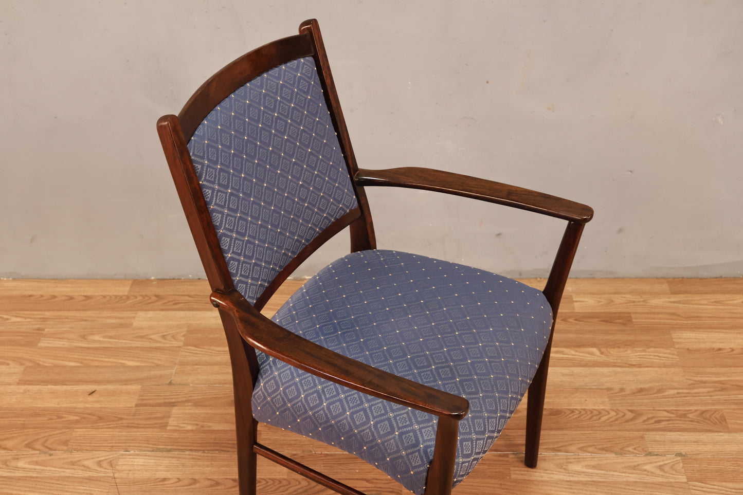 Rosewood & Blue Armchair - ONLINE ONLY