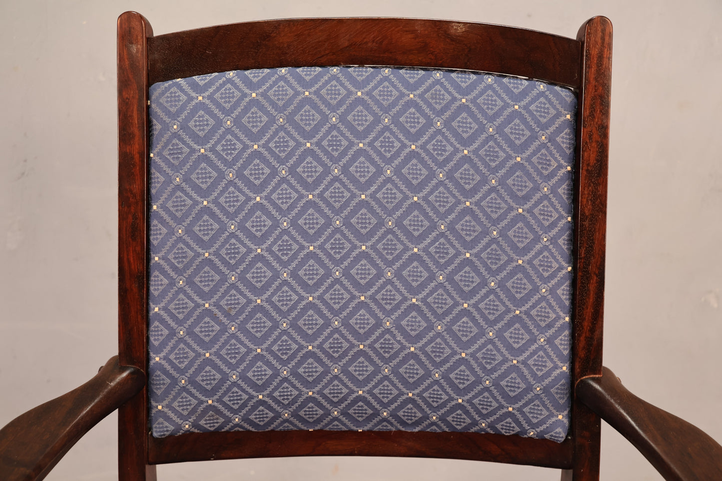 Rosewood & Blue Armchair - ONLINE ONLY