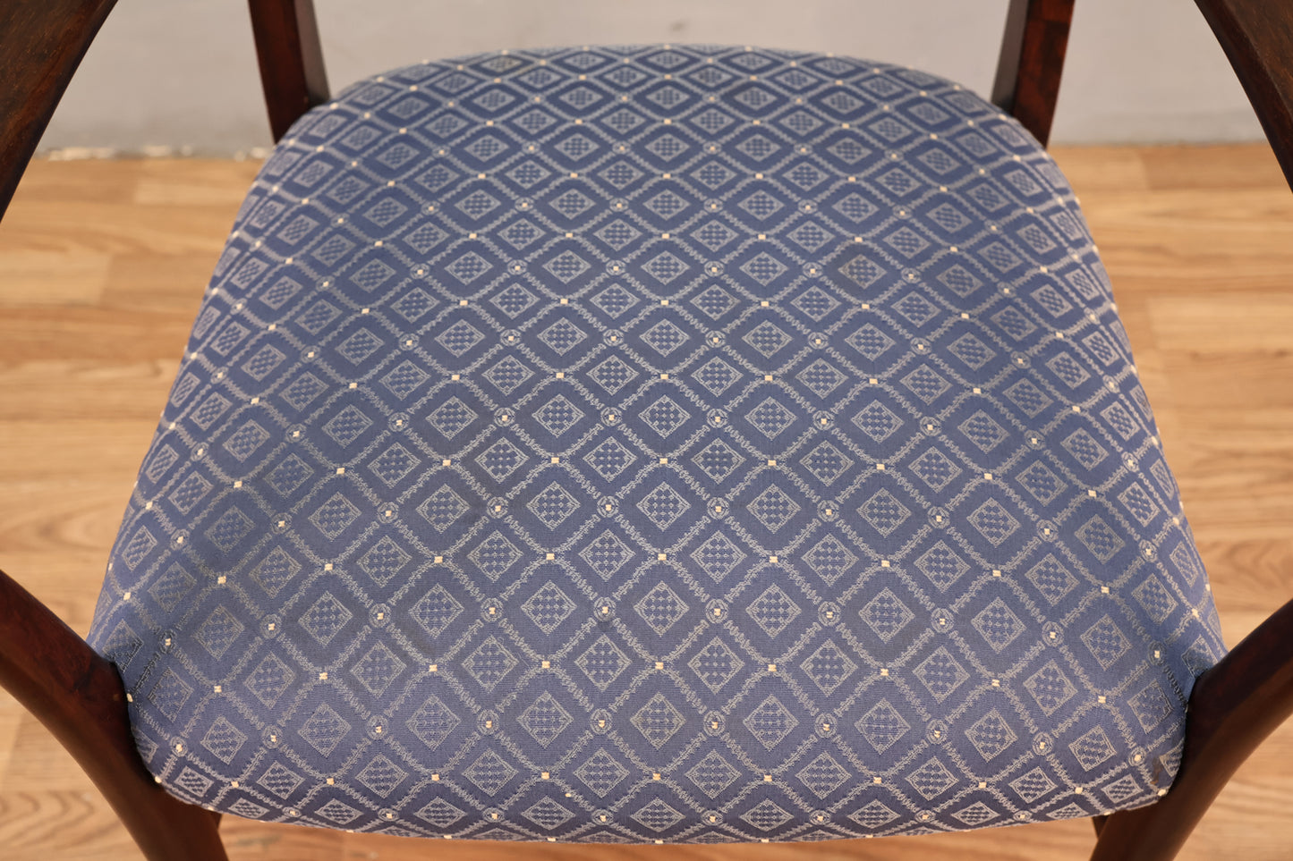 Rosewood & Blue Armchair - ONLINE ONLY