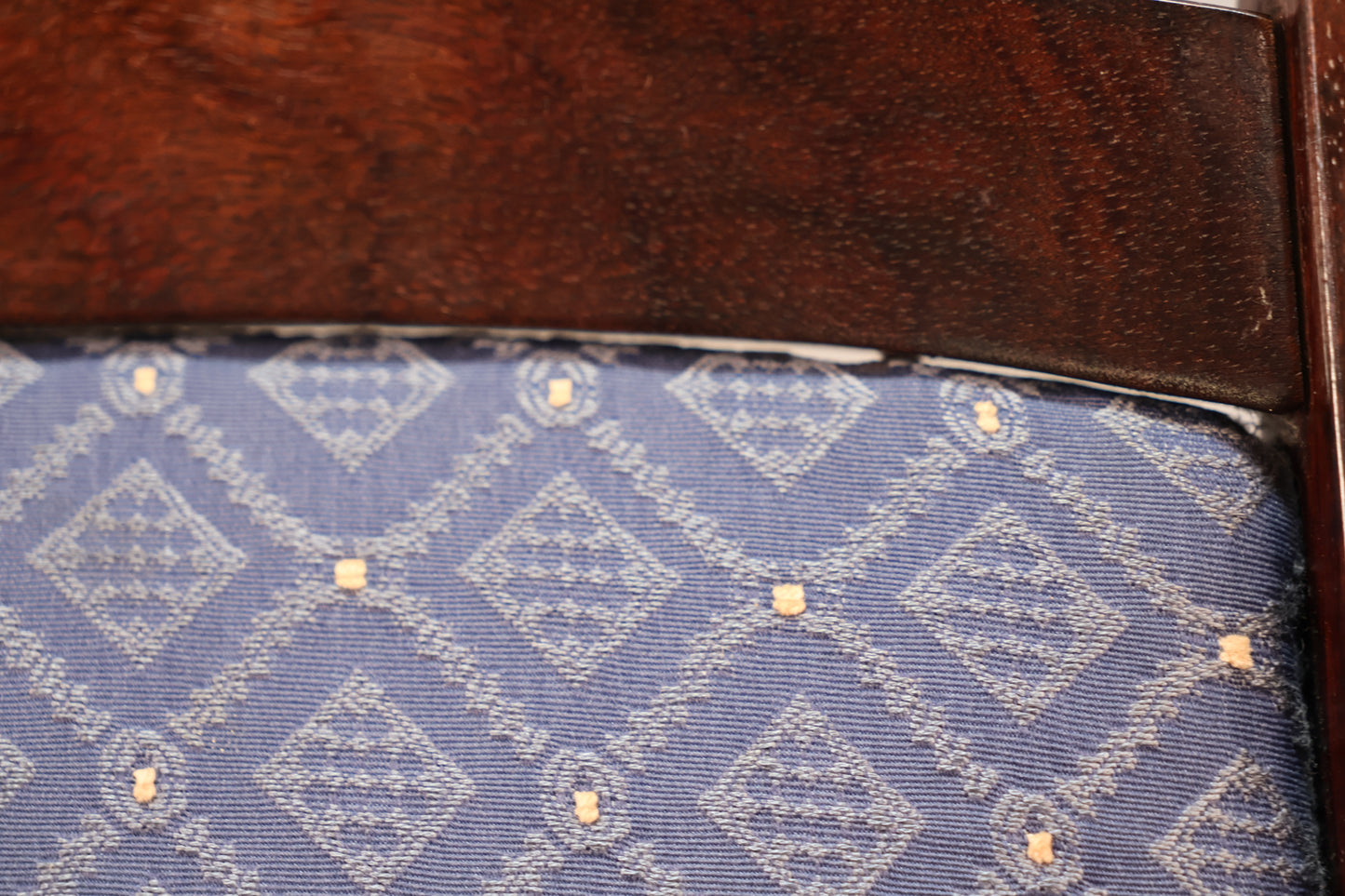 Rosewood & Blue Armchair - ONLINE ONLY