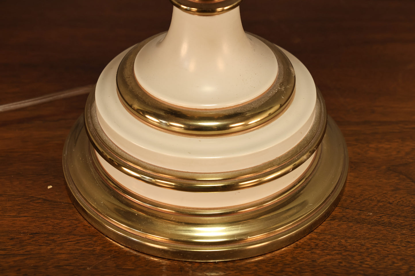 Stiffel-Style White & Gold Table Lamp