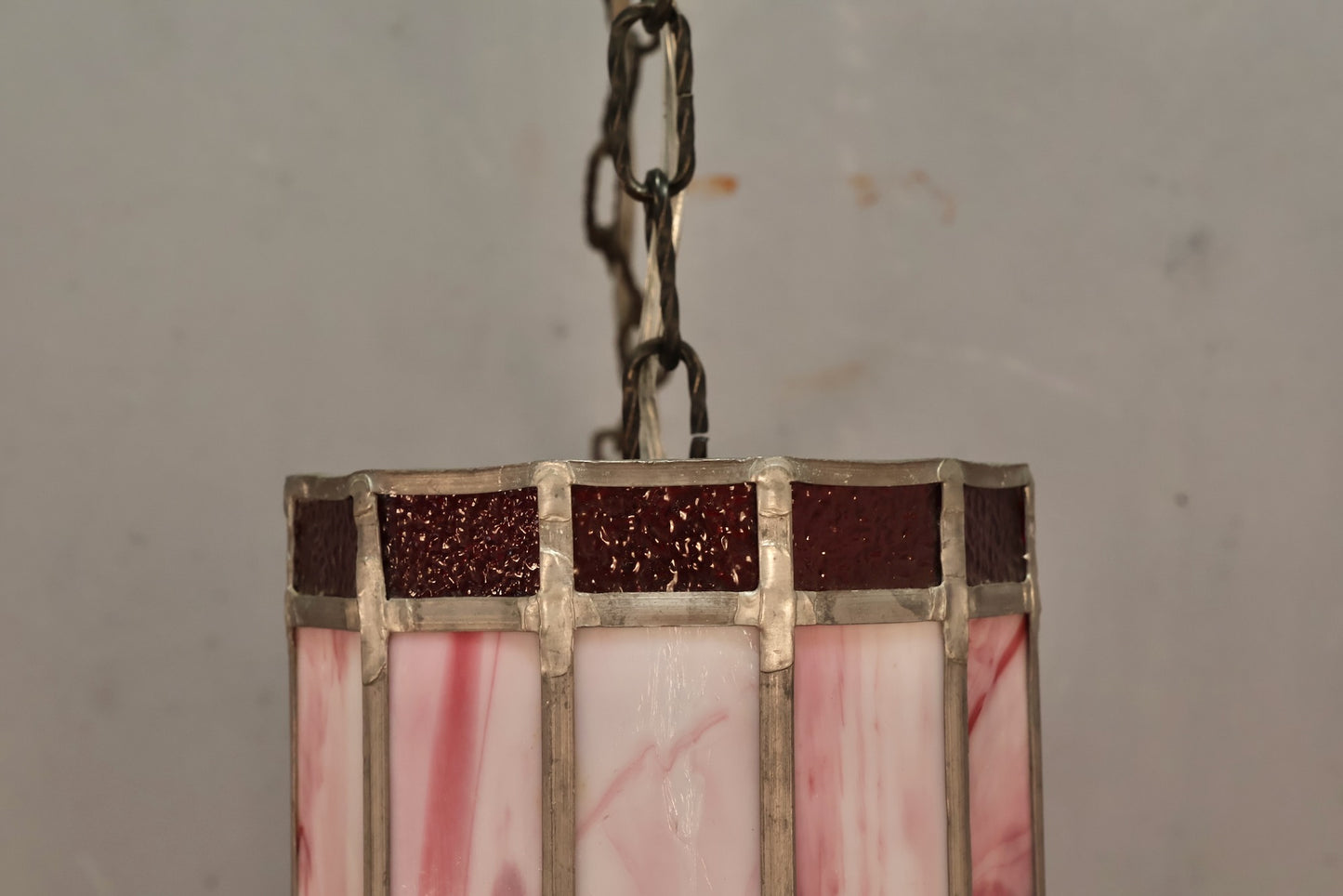 Pinkberry Stained Glass Swag Lamp