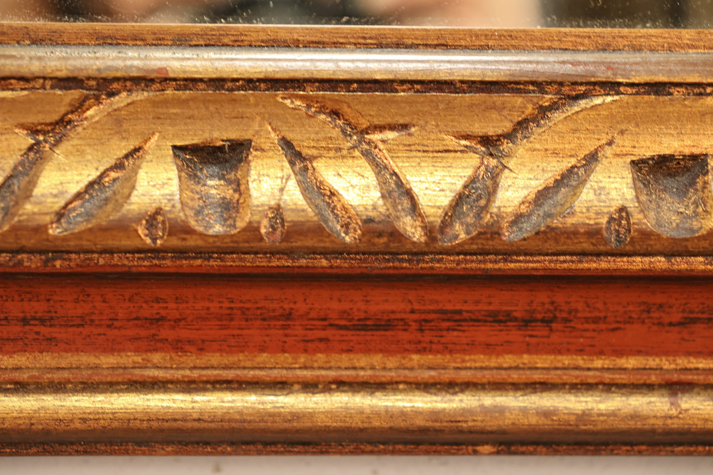 Gold & Red Mirror
