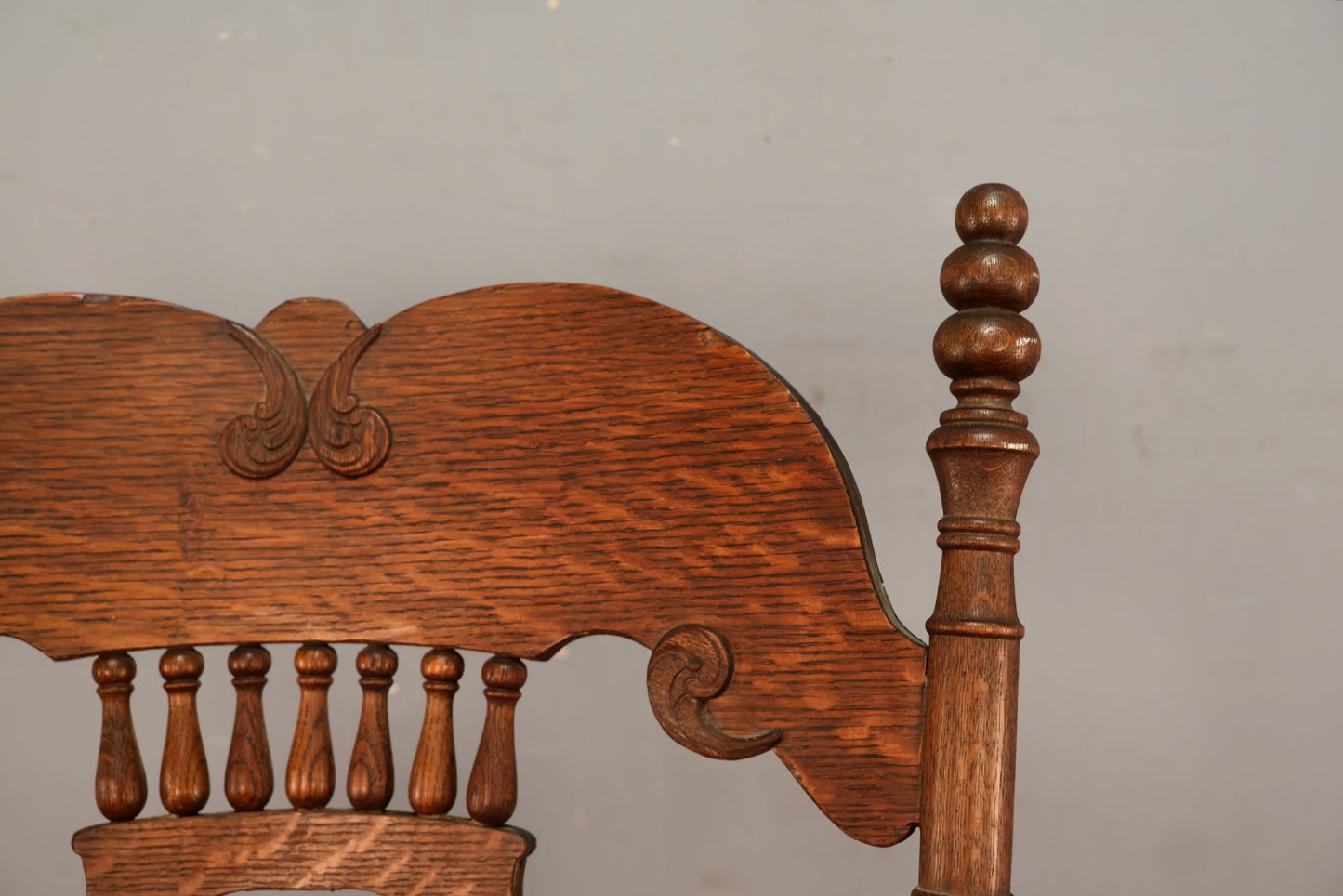 Antique Tiger Oak Rocking Chair