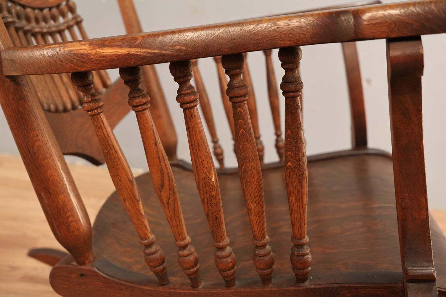 Antique Tiger Oak Rocking Chair