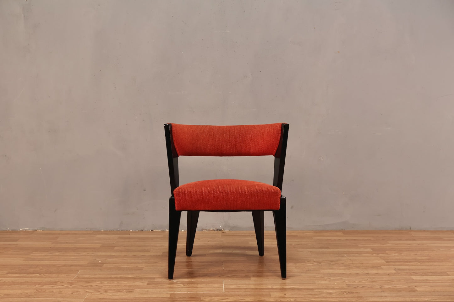 James Mont Black Lacquer & Scarlet Chair