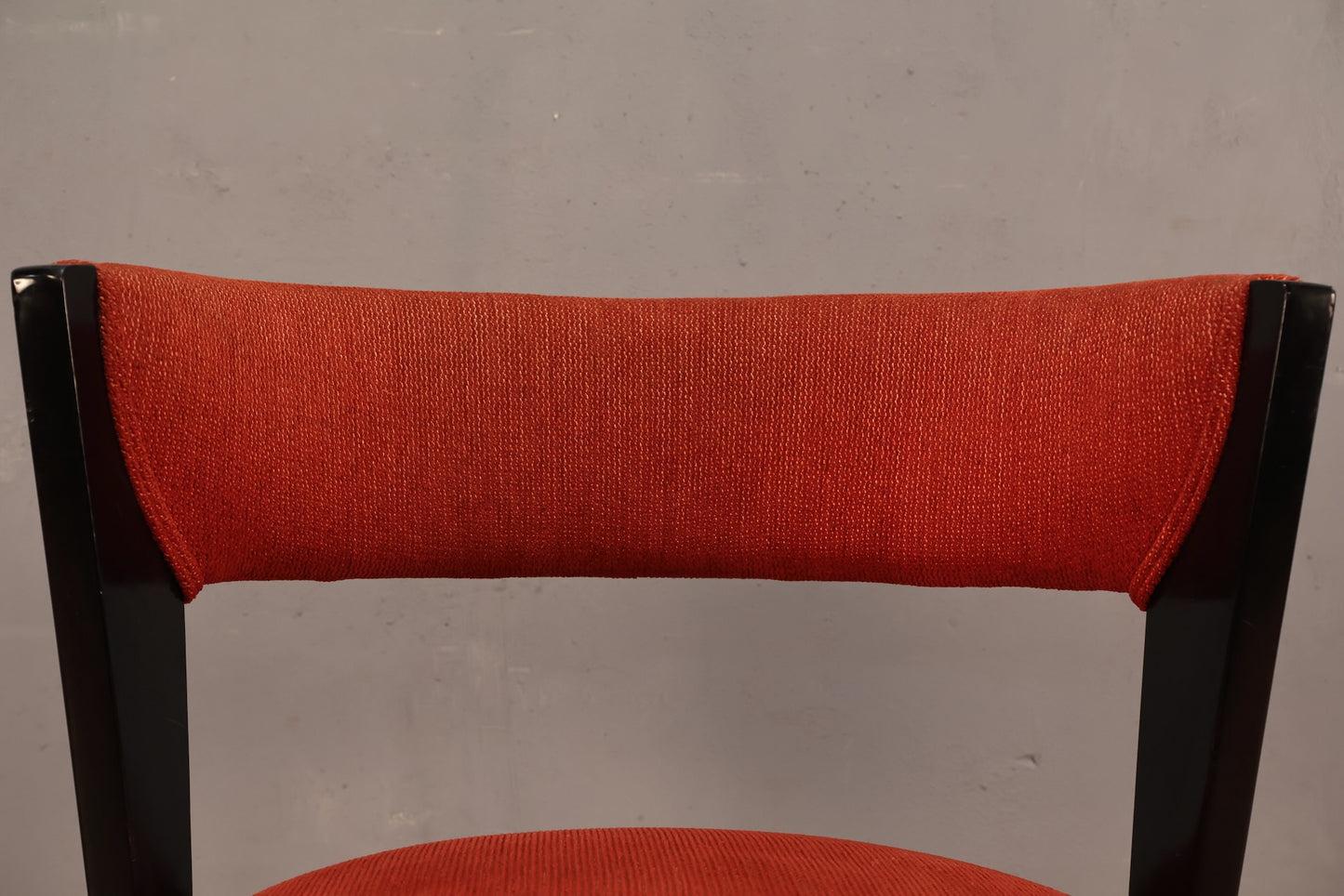 James Mont Black Lacquer & Scarlet Chair