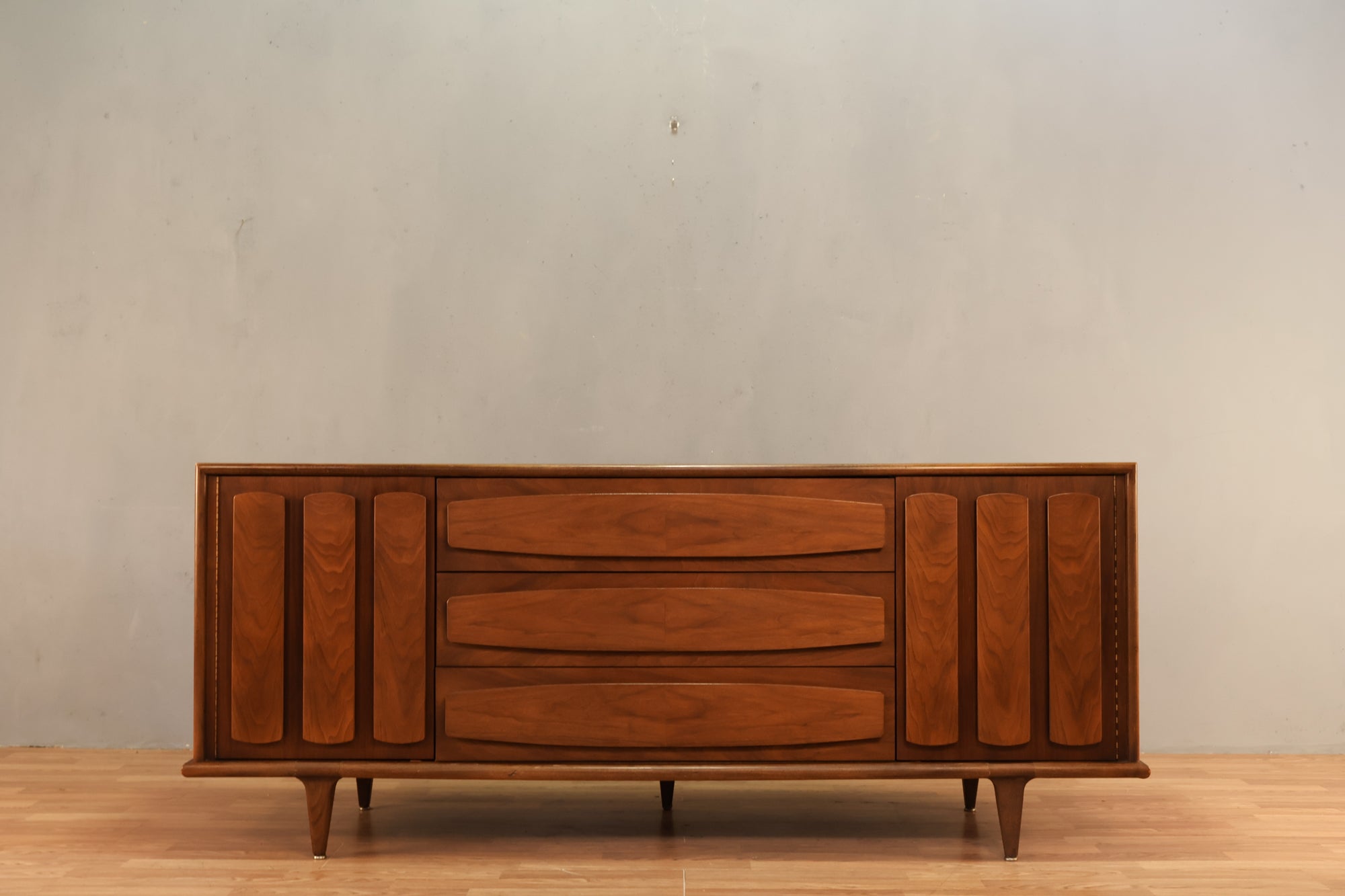 American Of Martinsville Walnut 2-Door Credenza - ONLINE ONLY