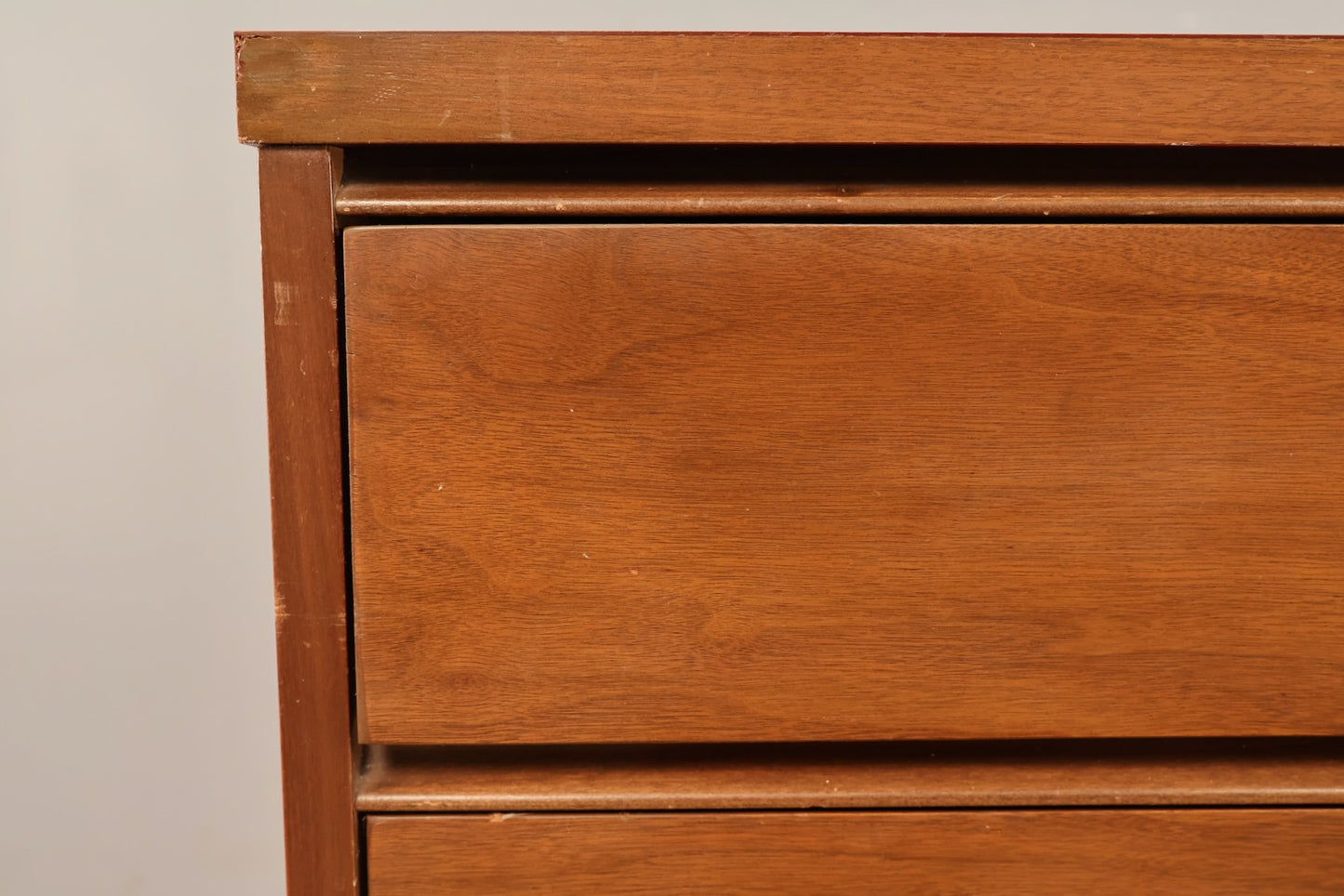 Classic Walnut & Laminate 4-Drawer Desk