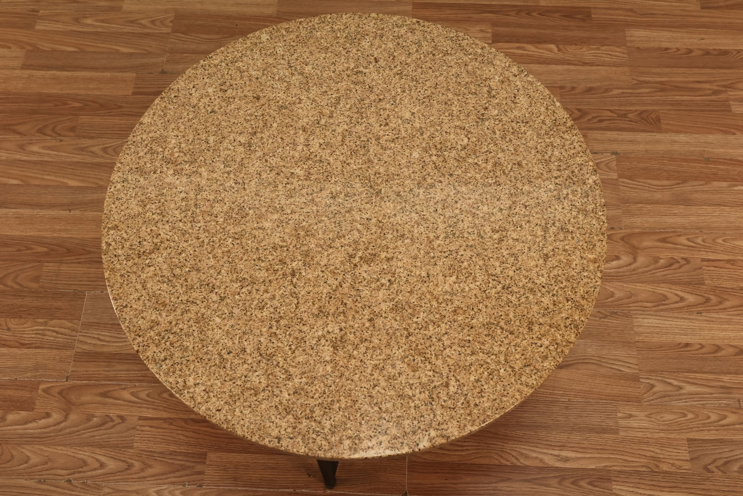 Granite & Iron Round End Table - ONLINE ONLY