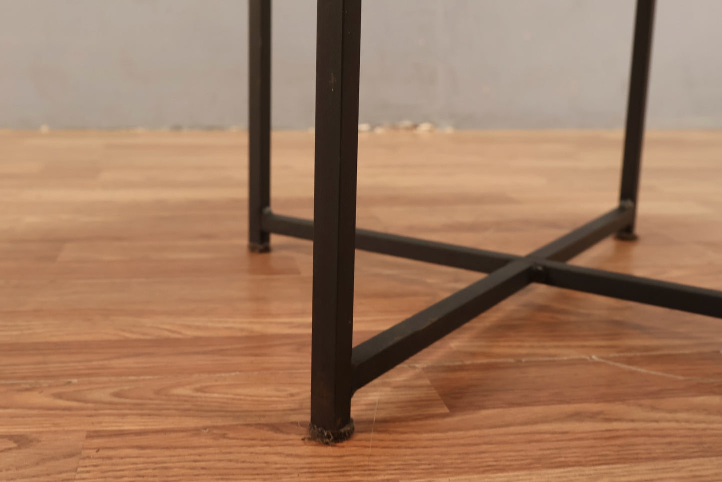 Granite & Iron Round End Table - ONLINE ONLY